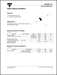 BY203-12S datasheet: Fast recovery rectifier for general purpose applications for power conversion BY203-12S