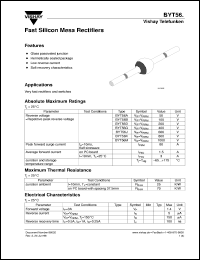 BYT56B datasheet: Fast recovery rectifier for general purpose applications for power conversion BYT56B