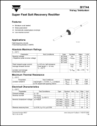 BYT44B datasheet: Ultra fast recovery rectifier for general purpose applications for power conversion BYT44B