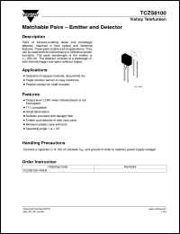 TCZS8100 datasheet: Transmissive optical sensor TCZS8100