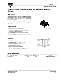 TCST5123 datasheet: Transmissive optical sensor TCST5123