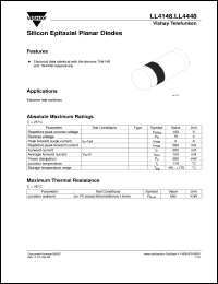 LL4148 datasheet: Small signal switching diode for general purpose applications LL4148