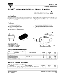 S858TA3 datasheet: BIPMIC (Bipolar Monolithic Integrated Circuits) RF transistor S858TA3