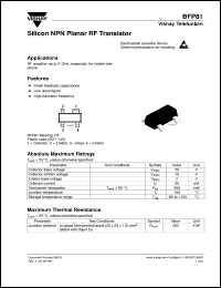 BFP81 datasheet: NPN small signal RF transistor BFP81