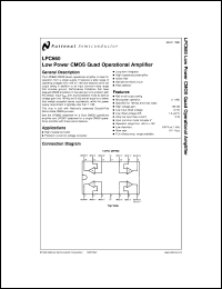 LPC660AIMX datasheet: Low Power CMOS Quad Operational Amplifier LPC660AIMX