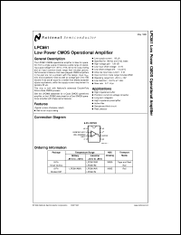 LPC661IMX datasheet: Low Power CMOS Operational Amplifier LPC661IMX