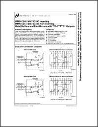 MM54C244J-MIL datasheet: Non-Inverting Octal Buffers and Line Drivers with TRI-STATE Outputs MM54C244J-MIL