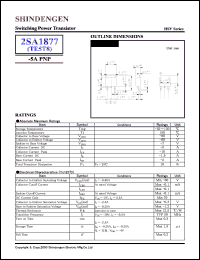 2SA1877 datasheet: Low-saturation high-speed voltage switching bipolar transistor 2SA1877