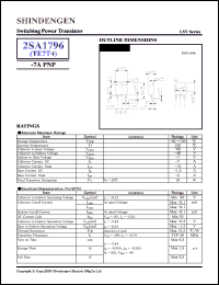 2SA1796 datasheet: Low-saturation high-speed voltage switching bipolar transistor 2SA1796