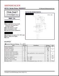 2SK2667 datasheet: N-channel high-speed switching MOSFET transistor 2SK2667