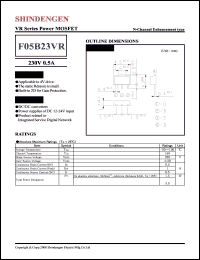 F05B23VR datasheet: Power MOSFET transistor F05B23VR