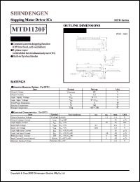 MTD1120F datasheet: Stepper motor driver MTD1120F