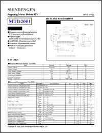 MTD2001 datasheet: Stepper motor driver MTD2001