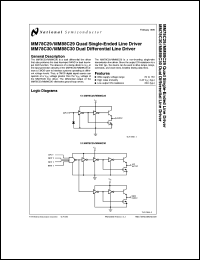 MM78C30J/883 datasheet: Dual Differential Line Driver MM78C30J/883