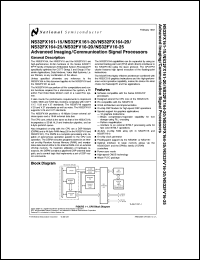 N32FX164AVLJ-25 datasheet: Advanced Imaging/Communications Signal Processors N32FX164AVLJ-25