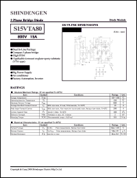 S15VTA80 datasheet: 3-phase general purpose bridge module rectifier S15VTA80