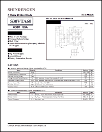 S30VTA60 datasheet: 3-phase general purpose bridge module rectifier S30VTA60