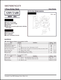 S30VTA80 datasheet: 3-phase general purpose bridge module rectifier S30VTA80