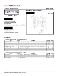 S30VTA160 datasheet: 3-phase general purpose bridge module rectifier S30VTA160