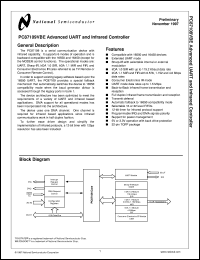 PC87109VBE datasheet: Advanced UART and Infrared Controller [Not recommended for new designs] PC87109VBE