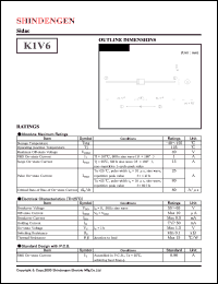 K1V6 datasheet: Sidac (Bi-directional thyristor) K1V6