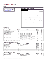 K1V22(W) datasheet: Sidac (Bi-directional thyristor) K1V22(W)