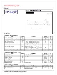 K1V26(W) datasheet: Sidac (Bi-directional thyristor) K1V26(W)