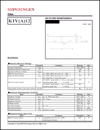 K1V(A)12 datasheet: Sidac (Bi-directional thyristor) K1V(A)12