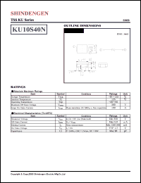 KU10S40N datasheet: Transient surge suppressors KU10S40N