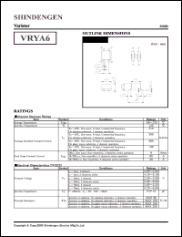 VRYA6 datasheet: Surge protector varistor VRYA6