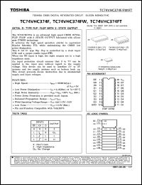 TC74VHC374FT datasheet: Octal D-type flip flop with 3 state outputs TC74VHC374FT