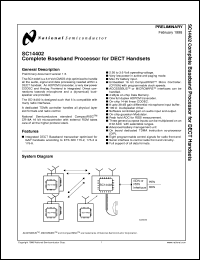 SC14402DRVJG datasheet: Complete Baseband Processor for DECT Handsets [Preliminary] SC14402DRVJG