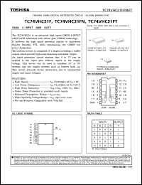 TC74VHC21FT datasheet: Dual 4 input and gate TC74VHC21FT