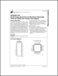 SCANPSC110FJ-QV datasheet: SCAN Bridge Hierarchical and Multidrop Addressable JTAG Port (IEEE 1149.1 Support) SCANPSC110FJ-QV