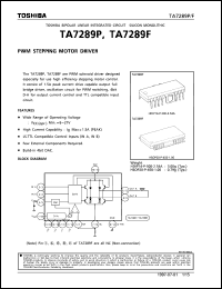 TA7289P datasheet: PWM stepping motor driver TA7289P