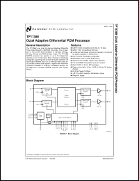 TP11368V datasheet: Octal Adaptive Differential PCM Processor TP11368V