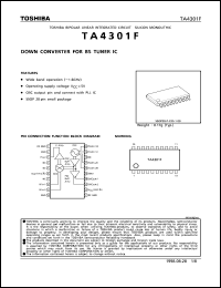 TA4301F datasheet: Down converter for BS tuner IC TA4301F