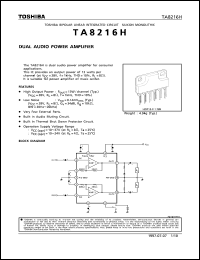 TA8216H datasheet: Dual audio power amplifier TA8216H