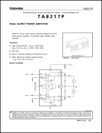TA8217P datasheet: Dual audio power amplifier TA8217P