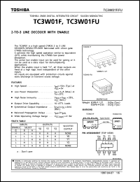 TC3W01FU datasheet: 2 to 3 line decoder with enable TC3W01FU