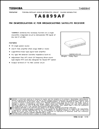 TA8899AF datasheet: FM demodulation IC for broadcasting satellite receiver TA8899AF