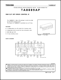 TA8889AP datasheet: RGB cutt off drive control IC TA8889AP