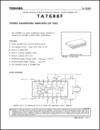 TA7688F datasheet: Stereo headphone amplifier TA7688F