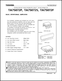 TA75072F datasheet: Dual operational amplifier TA75072F