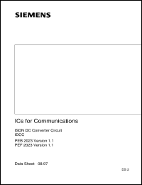 PEF2023 datasheet: ISDN DC converter circuit PEF2023