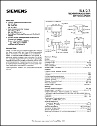 IL2 datasheet: Phototransistor optocoupler IL2