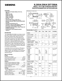 IL206A datasheet: Phototransistor optocoupler IL206A