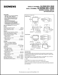 ILD250 datasheet: Dual channel bidirectional input optocoupler ILD250