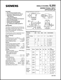 IL255 datasheet: Bidirectional input optocoupler IL255