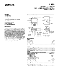 IL485 datasheet: Optically coupled high speed MOSFET driver optocoupler IL485